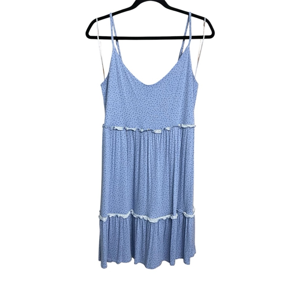 Pink Rose Blue Mini Dress
